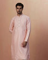 Light Pink Sequins Kurta Pajama image number 1